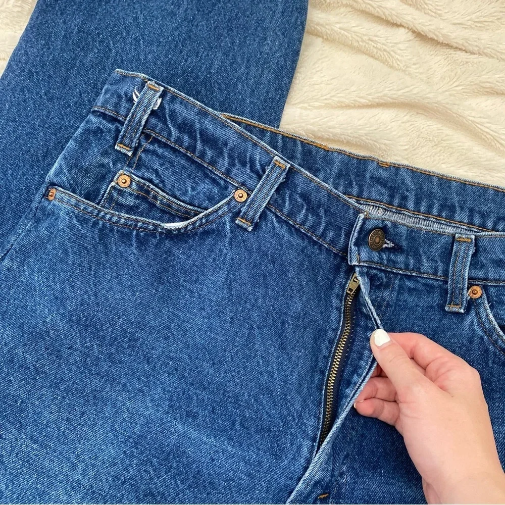 Levi's 1998 Orange Tab vintage straight leg jeans dark wash 38x30 - Picture 7 of 10